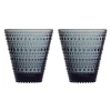 Verres Kastehelmi 30 cl, lot de 2, Gris foncé