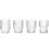 Verres Ripple lot de 4, transparent
