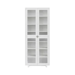Vitrine haute Vidja, laqué blanc