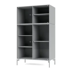 Vitrine Ripple III 69,6x117,6x38 cm, Fjord-pieds Chrome