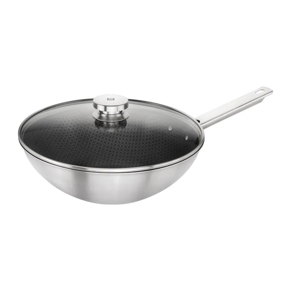 Wok Zwilling Plus Joy antiadhésif Ø30 cm, Acier inoxydable